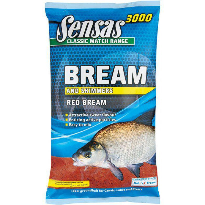 Wildhunter.ie - Sensas | 3000  | Bream Red  | Groundbait | 1kg -  Coarse Fishing Groundbait 