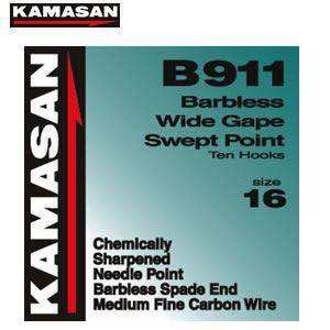 Wildhunter.ie - Kamasan Hooks | B911 Spade | Wide Gape Barbless Hooks -  Coarse Fishing Hooks 