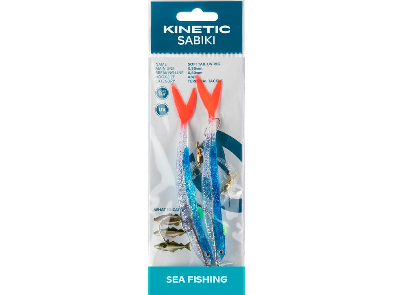 Load image into Gallery viewer, Wildhunter.ie - Kinetic | Sabiki | Soft Tail UV | #8 -  Sea Fishing Lures 
