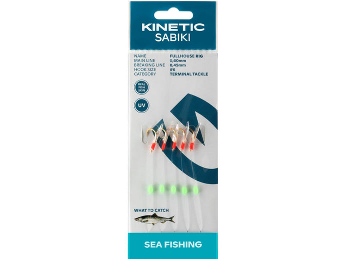 Wildhunter.ie - Kinetic | Sabiki Fullhouse Rig | Size 4 -  Sea Fishing Lures 