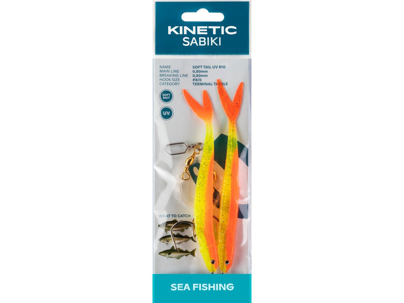 Load image into Gallery viewer, Wildhunter.ie - Kinetic | Sabiki | Soft Tail UV | #8 -  Sea Fishing Lures 
