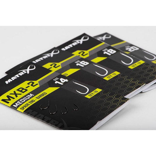 Wildhunter.ie - Matrix | MXB-2 | Medium | Spade End | Barbed -  Coarse Fishing Hooks 