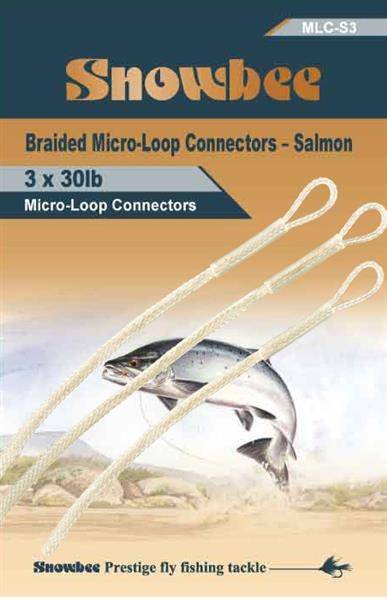 Wildhunter.ie - Snowbee | Braided Mico-Loop Connectors | Salmon | 3 x 30lb -  Fly Fishing Leaders & Tippets 