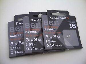 Load image into Gallery viewer, Wildhunter.ie - Kamasan Hooks | B611 | X-Strong Barbed | Hooks to Nylon -  Coarse Fishing Hooks 
