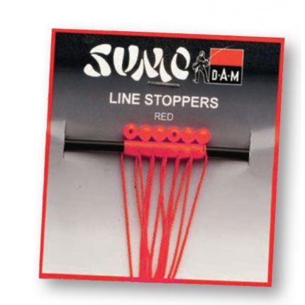 Wildhunter.ie - Dam | Sumo Line Stopper | Red | 0.4x4mm | 6PCS -  Predator Rig Making 