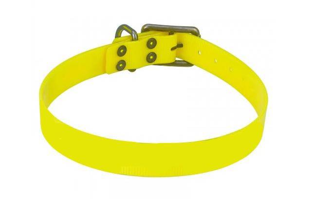 Wildhunter.ie - Bright Yellow Rubber Dog Collar -  Dog Training Collars 