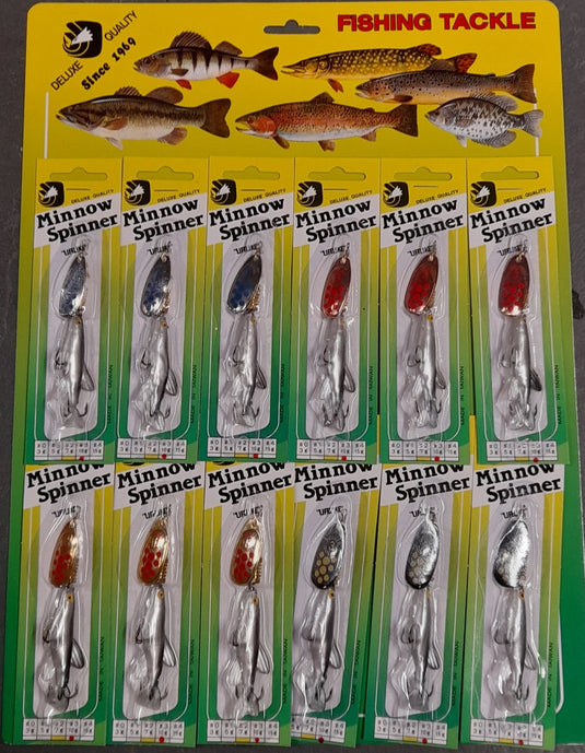 Wildhunter.ie - Deluxe Quality | Combat Minnow Spinners | Assorted Colours | Single -  Predator Spinners 