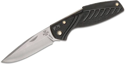 Wildhunter.ie - Buck 364 Rival Slipjoint Folding Knife 2.76" Stonewashed Drop Point, Black Injection Molded Nylon Handles -  Knives 